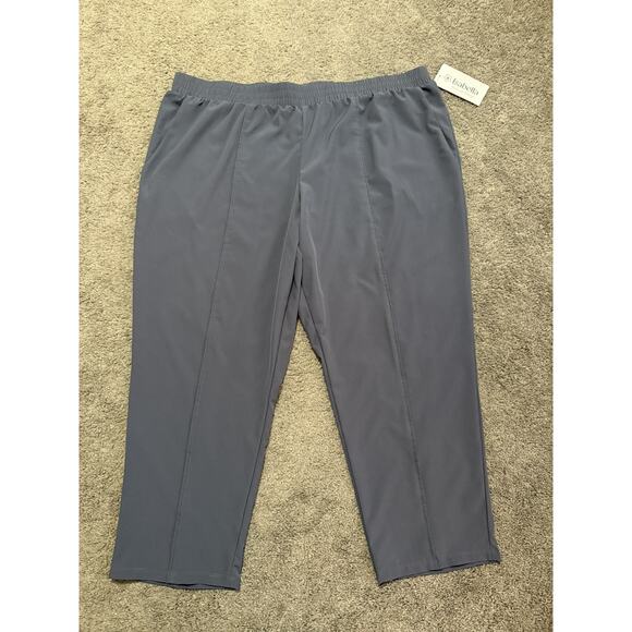 Isabella Active Wear Lightweight Pull On Golf Pants 2X Gray Stretch Pockets NWT - Picture 1 of 9